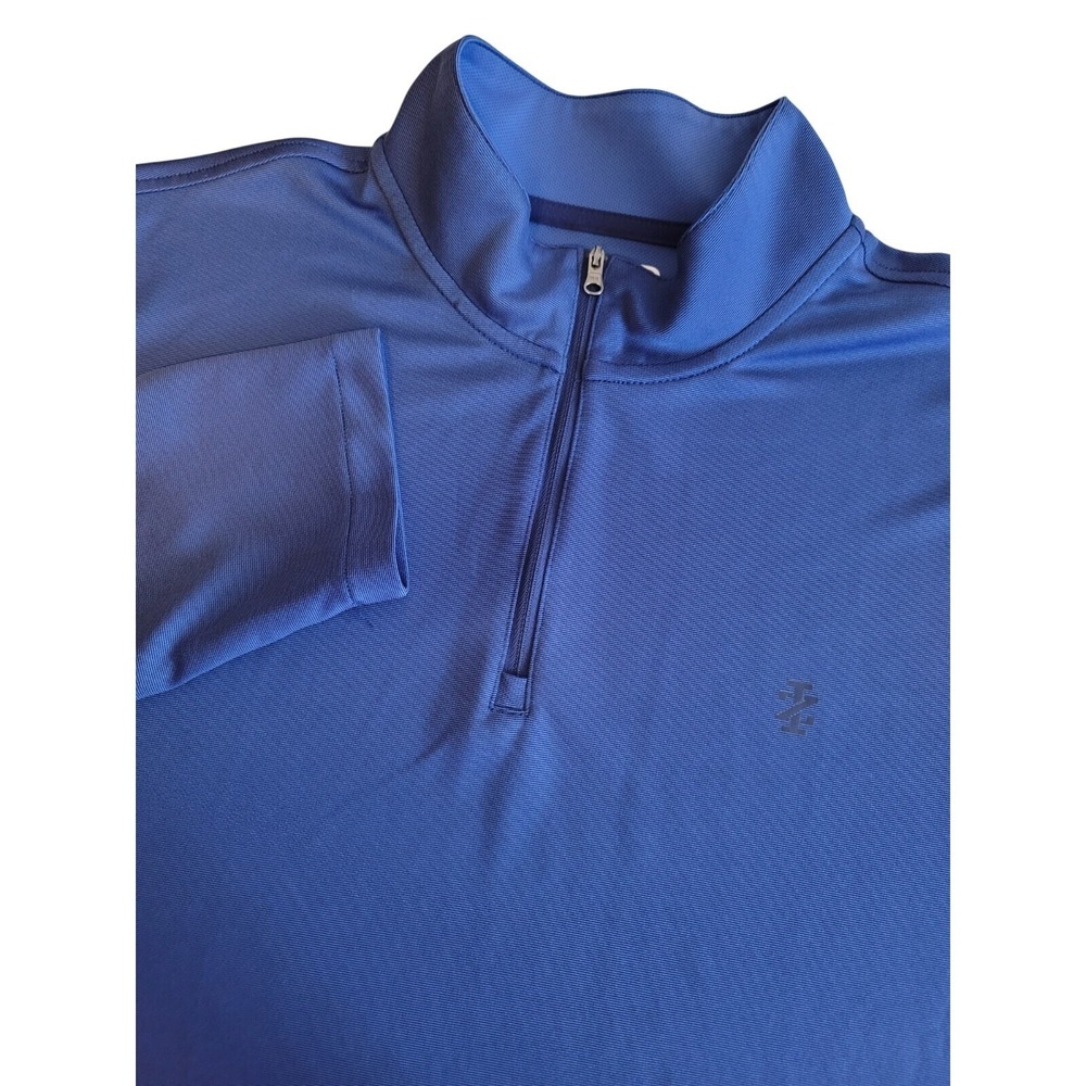 IZOD Golf‎ Mens XL Blue Quarter Zip Pullover Performance Long Sleeve Shirt